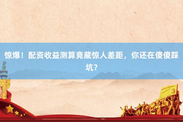 惊爆！配资收益测算竟藏惊人差距，你还在傻傻踩坑？