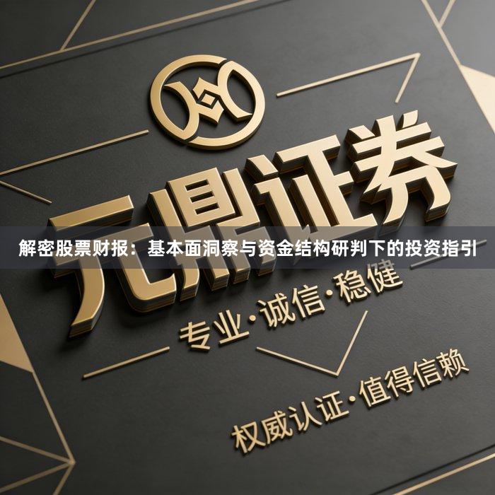 解密股票财报：基本面洞察与资金结构研判下的投资指引