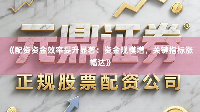 《配资资金效率提升显著：资金规模增，关键指标涨幅达》