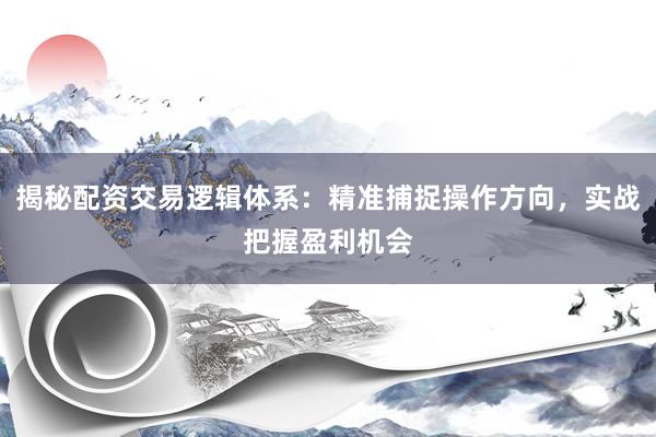 揭秘配资交易逻辑体系：精准捕捉操作方向，实战把握盈利机会