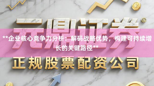 **企业核心竞争力分析：解码战略优势，构建可持续增长的关键路径**