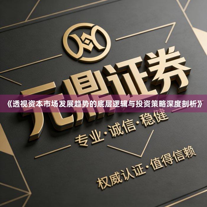 《透视资本市场发展趋势的底层逻辑与投资策略深度剖析》