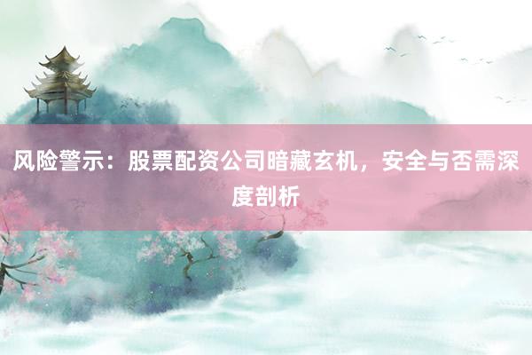 风险警示：股票配资公司暗藏玄机，安全与否需深度剖析